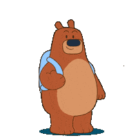 Bear Thank You Sticker by My Neighbor Alice