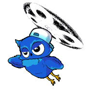 Crypto Flying Sticker by BigBrains