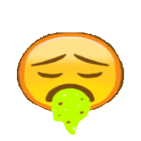 sick vomit Sticker