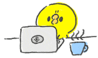 pochimin02 work pc chick 仕事 Sticker