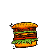 Burger Sticker