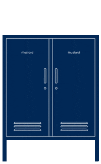 Navy Locker Sticker by mustard made