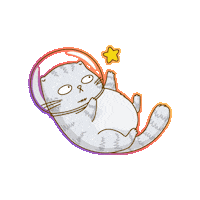 epssammie cat space star pet Sticker