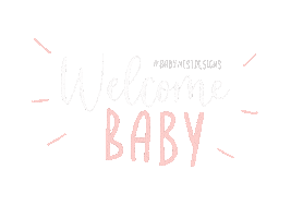 babynestdesigns baby babygirl baby girl welcome baby Sticker