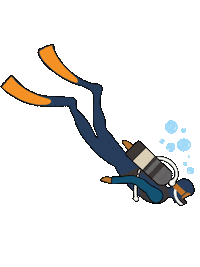 Ocean Diving Sticker by All Things Studio