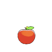 3D Apple Sticker by KEKILA