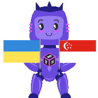 Robot Flag Sticker by 482.solutions