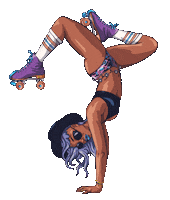 Beach Skating Sticker by wazzupcatita