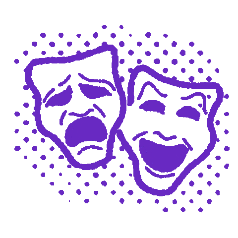 Performance Tragedy Comedy Sticker by UBC Arts