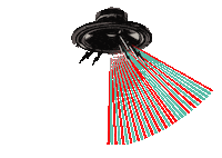 johnossi aliens ufo spaceship speaker Sticker