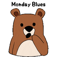 Sad Blue Bear Sticker by KeaBabies