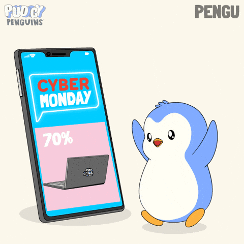 Add To Cart Black Friday GIF by Pudgy Penguins