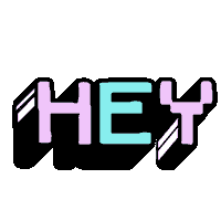 Glitch Hello Sticker