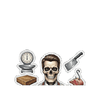 Skull Carne Sticker