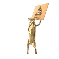 3D Gold Sticker by Premium-Goats