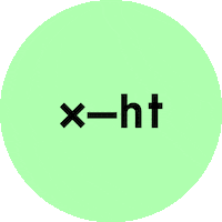 x-ht design green typography circle Sticker