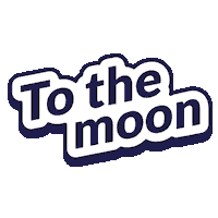 To The Moon Word Sticker by Ripio
