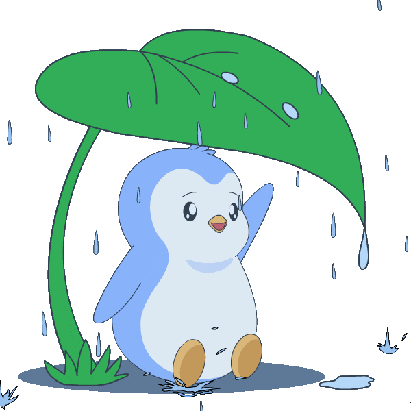Raining Rainy Day Sticker by Pudgy Penguins