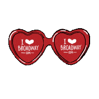 heart sunglasses Sticker by Broadway.com