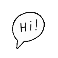 melaniehaas-illustration hello illustration hi bubble Sticker
