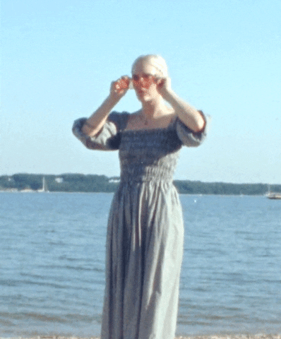 lizaanne beach vacation boat forest GIF