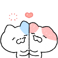 rangd_darng love art cat illustration Sticker