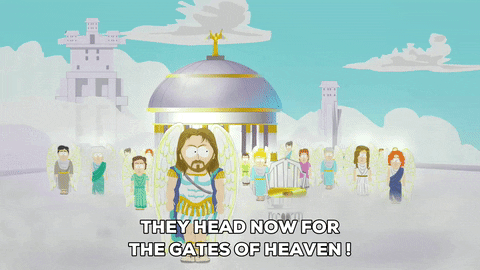 jesus clouds GIF by South Park 