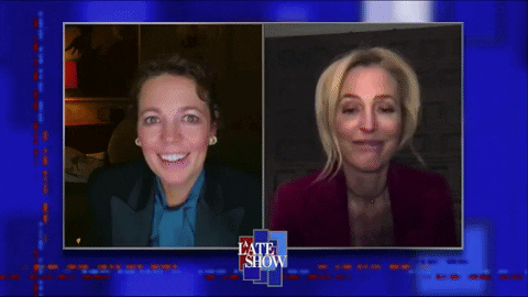 Gillian Anderson GIF by The Late Show With Stephen Colbert
