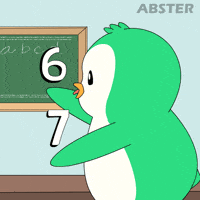 6 7 Penguin GIF by Abster