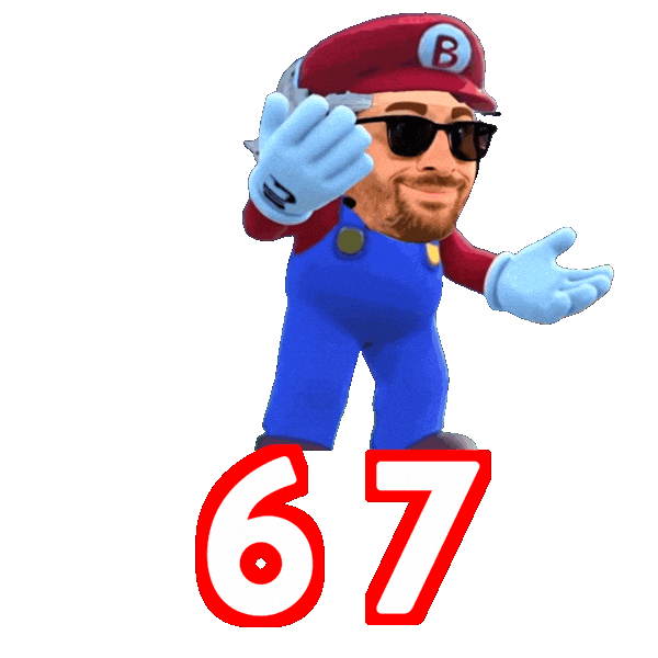 6 7 Number Sticker