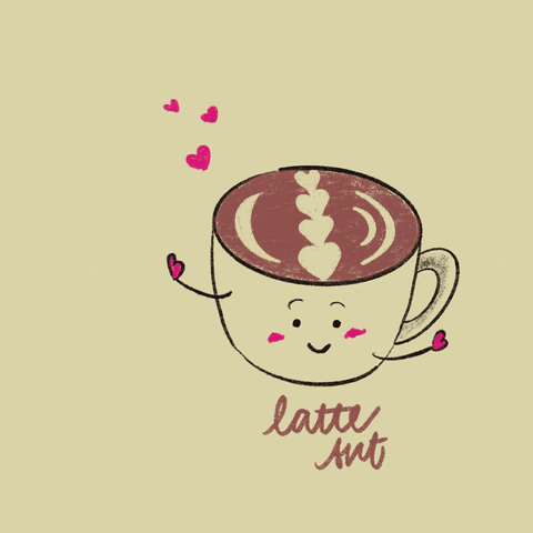 janetotolau giphyupload love coffee hearts GIF
