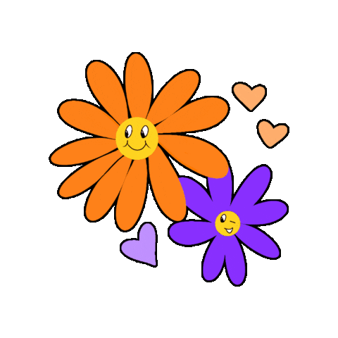Icicestsympa giphygifmaker flowers cutie 70s Sticker
