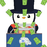 Money Penguin Sticker by Pudgy Penguins