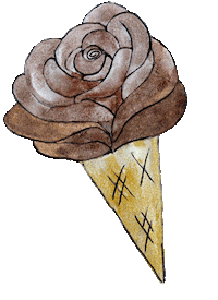 Ice Cream Rose Sticker