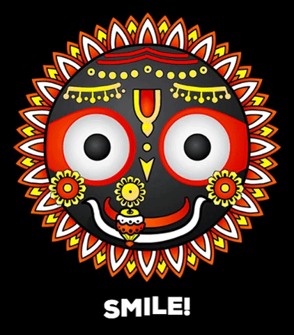 hare krishna smile GIF
