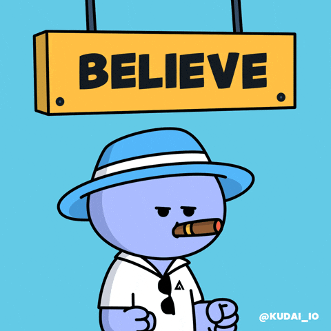 I Believe In You Good Luck GIF by Kudai