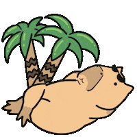 Sunbathing Sun Tan Sticker