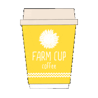 farmcupcoffee coffee cup farm cup farm cup coffee fuel your sunshine Sticker
