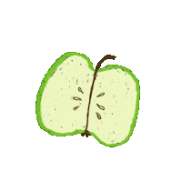 piccola_erin green apple erincunningham studiopiccola Sticker