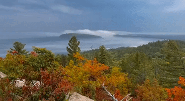Fall Colors Dot Landscape Near Michigan's Sugarloaf Mountain