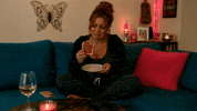 Eating Alone Cat Lady GIF