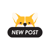 New Post Corgi Sticker