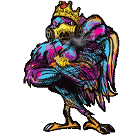 kingofthecoop hot chicken king rooster Sticker
