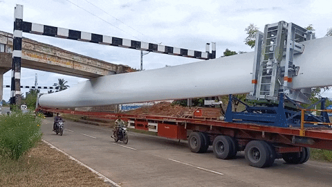 heavyhaulagetrucks giphyupload windmill blade transport GIF