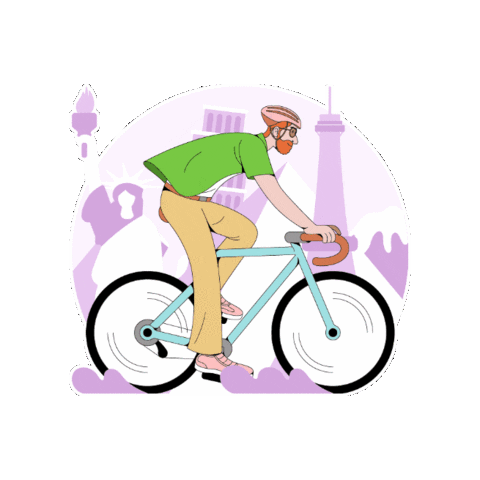 roundel giphygifmaker bicycle 여행 jeju Sticker