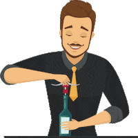 Drunk Red Wine Sticker by jayagrocer