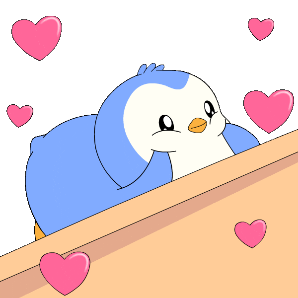 In Love Hearts Sticker by Pudgy Penguins