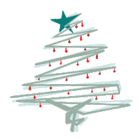 Christmas Tree Star Sticker