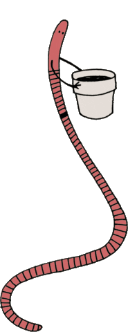 wurmkiste worm composting wurm regenwurm Sticker