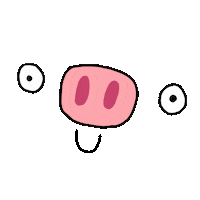linziehunter happy smile face pig Sticker
